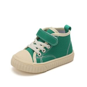 Green & White Casual Converse Style Kids Shoes