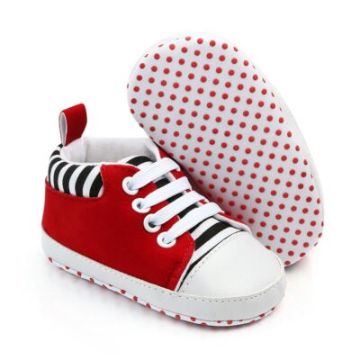 Stylish Red Casual Sneakers Baby Shoes