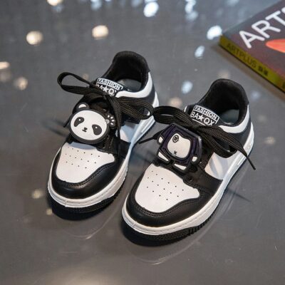 Black & White Panda Kids Shoes