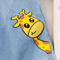 Cute Little Giraffe 2 Piece Shirt And Jeans Short