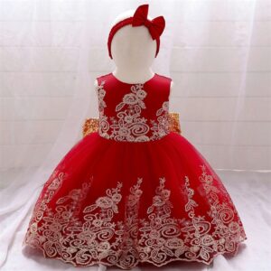Arabian Red Dress Sleeveless Frock For Kids