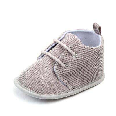Gray Corduroy Casual Baby Shoes