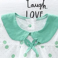 Green Polka Dots Top With Trouser For Girls
