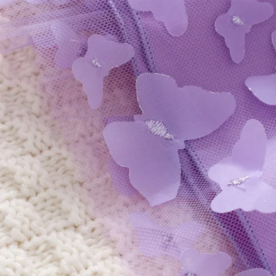 Purple Butterfly Tulle Frock For Baby Girls