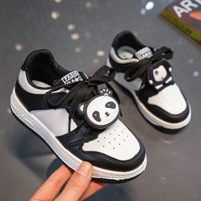 Black & White Panda Kids Shoes