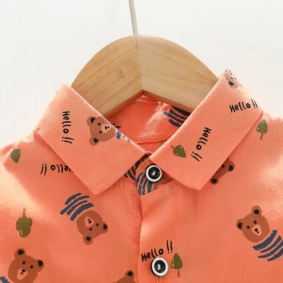 Peachy Orange Shirt With T-Shirt And Jeans 3pc Set
