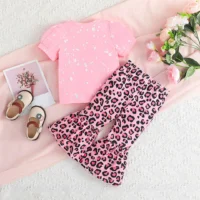 The Kid Life Pink Top With Leopard Style Trouser