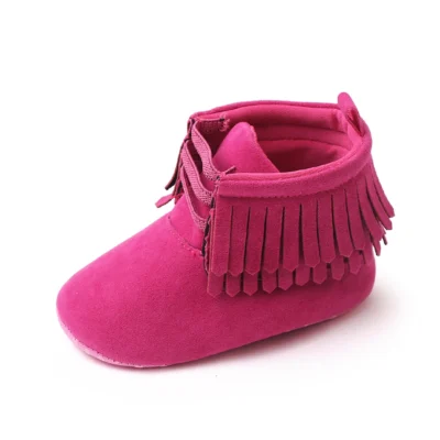 Trendy Shocking Pink High Ankle Baby Shoes