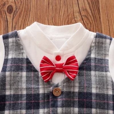 Casually Formal Waist Coat Style Baby Romper